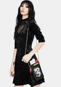 Jawbreaker Heartless Velvet Skater Dress Dresses