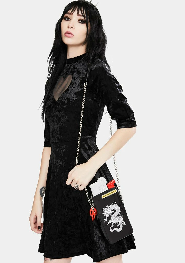 Budget ⌛ Jawbreaker Heartless Velvet Skater 👗 Dress 👗 Dresses 😀 1 Jawbreaker Heartless Velvet Skater Dress Dresses