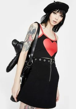 Jawbreaker Wild West Eyelet Denim Skirt Bottoms