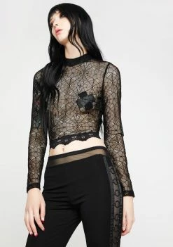Jawbreaker Web Lace Crop Top