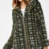 Jawbreaker Grunge Plaid Faux Fur Coat