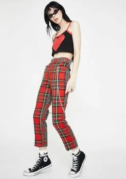 Jawbreaker In Chains Plaid Trousers