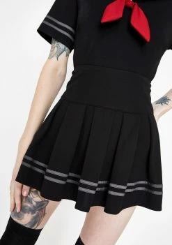 Jawbreaker Bottoms Sailor Goth Mini Skirt