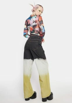 BY DYLN Claude Wide Leg Jeans