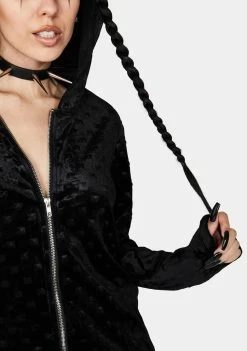 Jawbreaker Blame The Illuminati Velvet Hoodie Outerwear