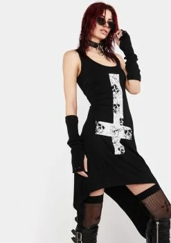 Jawbreaker Skull Cross Mini Dress Dresses