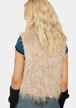 Basic Pleasure Mode Vests Yeti Faux Fur Gilet Vest