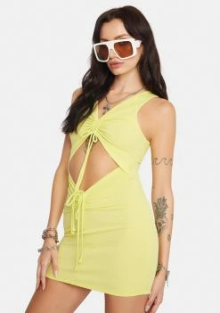 BY DYLN Yellow Levi Mini Dress Dresses