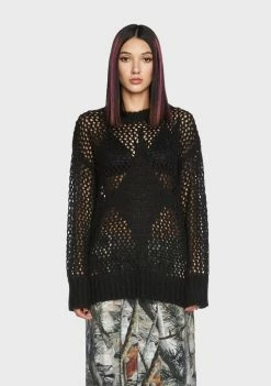 Basic Pleasure Mode Knit Sweaters Chain Mail Knit Jumper