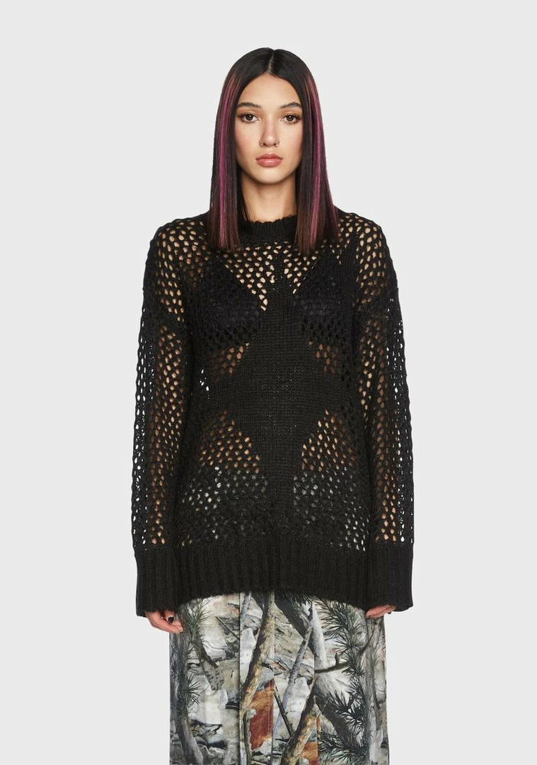 Basic Pleasure Mode Knit Sweaters Chain Mail Knit Jumper