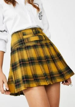 Jawbreaker Pleated Tartan Mini Skirt
