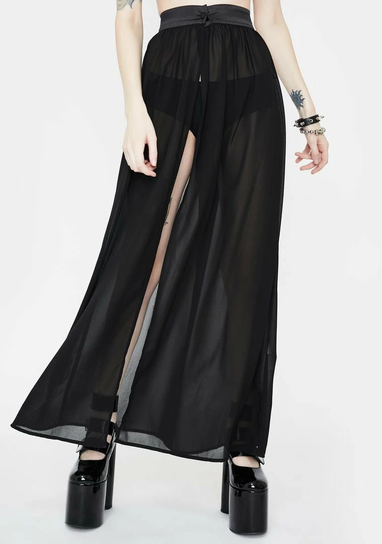 Jawbreaker Vamp Chiffon Maxi Skirt