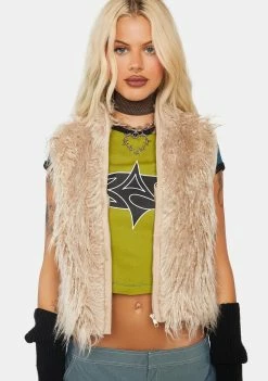 Basic Pleasure Mode Vests Yeti Faux Fur Gilet Vest