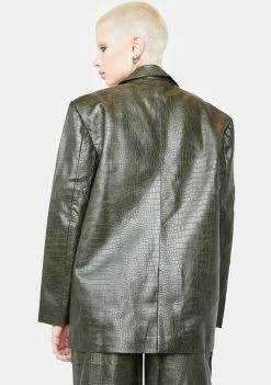 BY DYLN Outerwear Santo Oversized Leather Blazer
