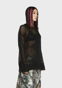 Basic Pleasure Mode Knit Sweaters Chain Mail Knit Jumper