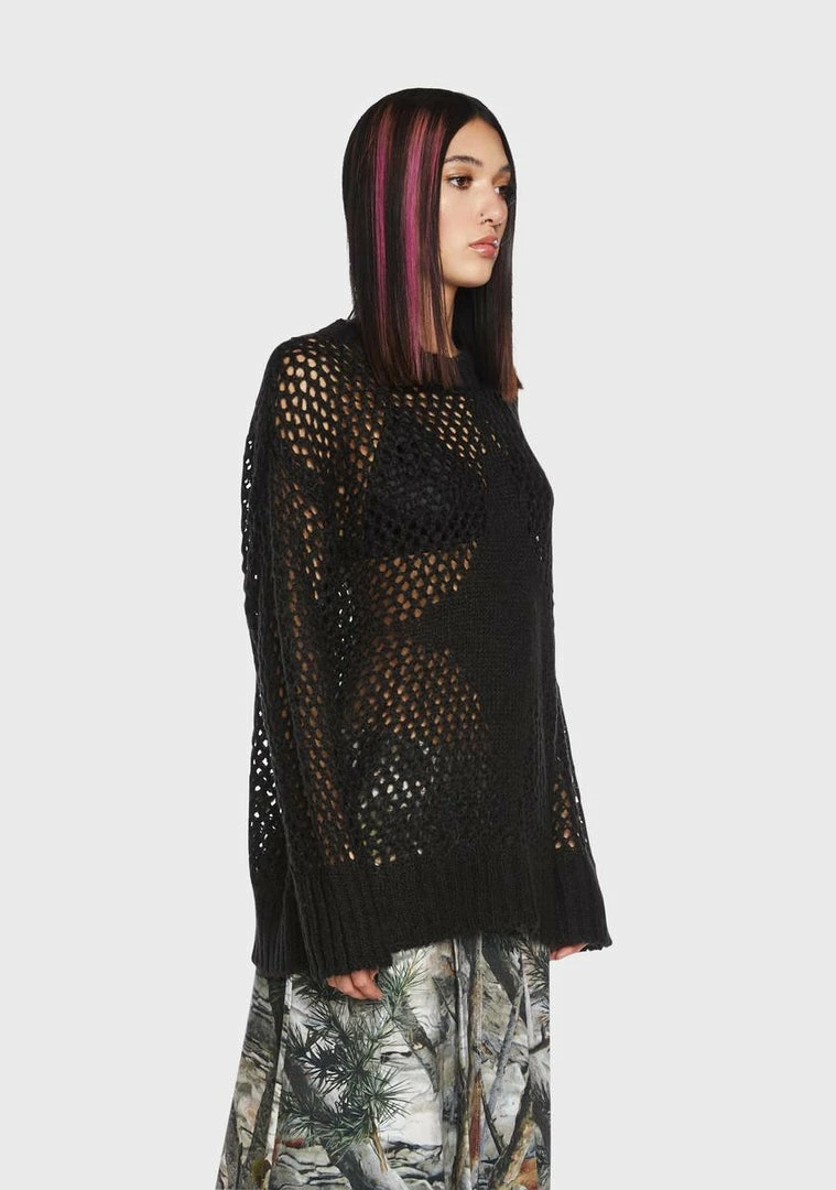 Basic Pleasure Mode Knit Sweaters Chain Mail Knit Jumper