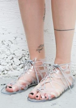 Dirty Laundry Loved Up Jelly Gladiator Sandals Flats