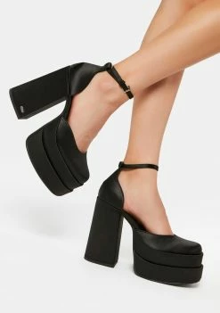 NOKWOL Charlie Satin Platform Heels