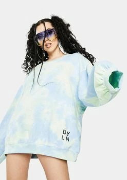 BY DYLN Blue Xander Sweatshirt