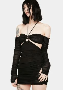 BY DYLN Black Lumi Mini Dress Dresses