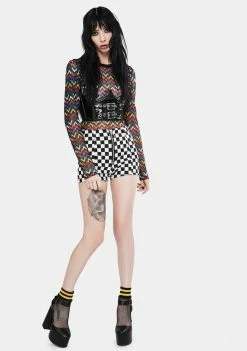 Jawbreaker Mix Tape Chevron Mesh Top