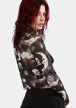 Jawbreaker Moonstone Mesh Crop Top