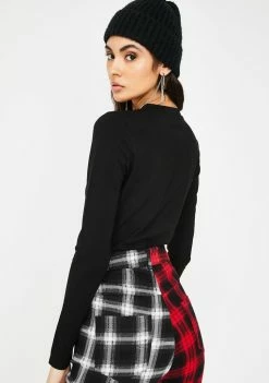 Jawbreaker Tops Knit Scoop Neck O-Ring Top