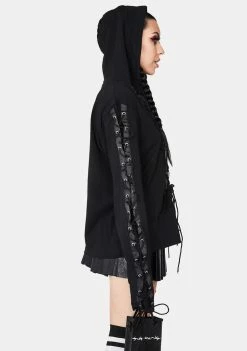 Jawbreaker Laced Up Zip Up Hoodie