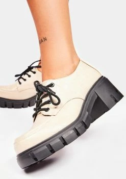 Dirty Laundry Flats Natural Noyz Platform Oxfords
