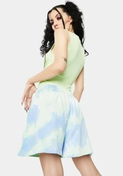 BY DYLN Blue Lincoln Track Shorts