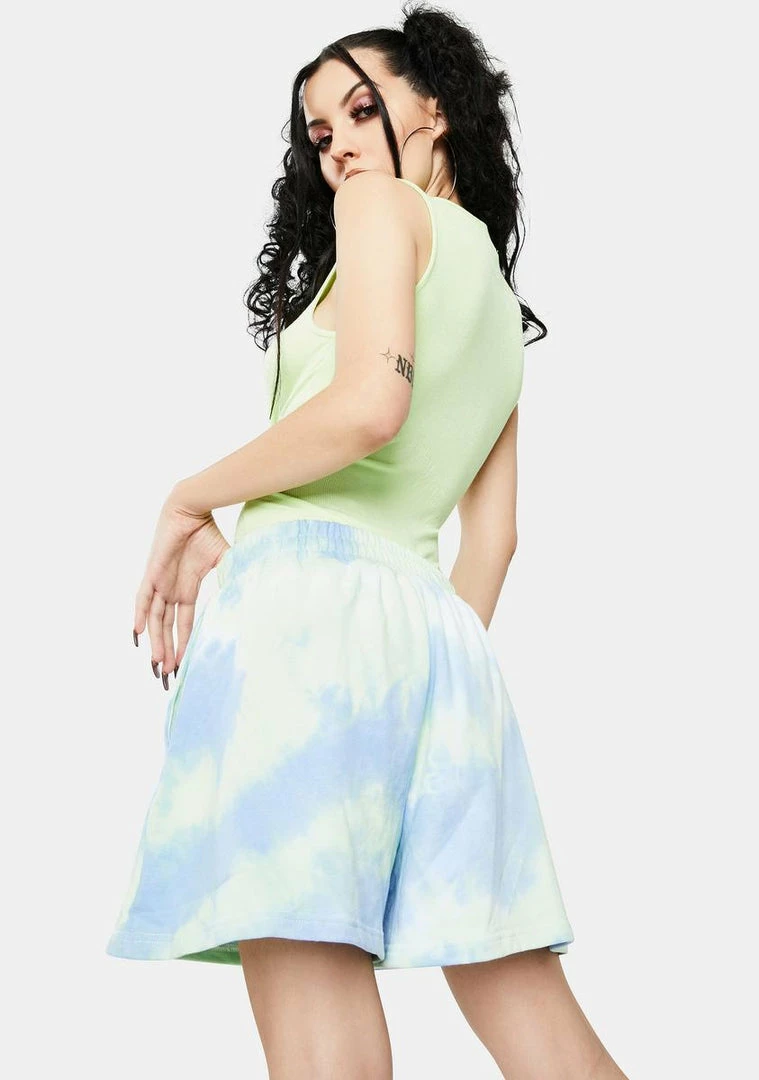 BY DYLN Blue Lincoln Track Shorts