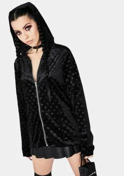 Jawbreaker Blame The Illuminati Velvet Hoodie Outerwear