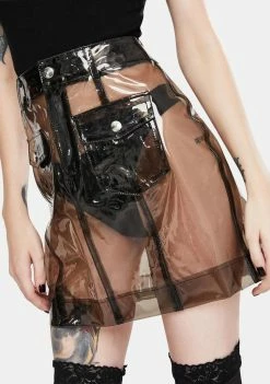 Jawbreaker Bottoms Plastic Fantastic Vinyl Skirt