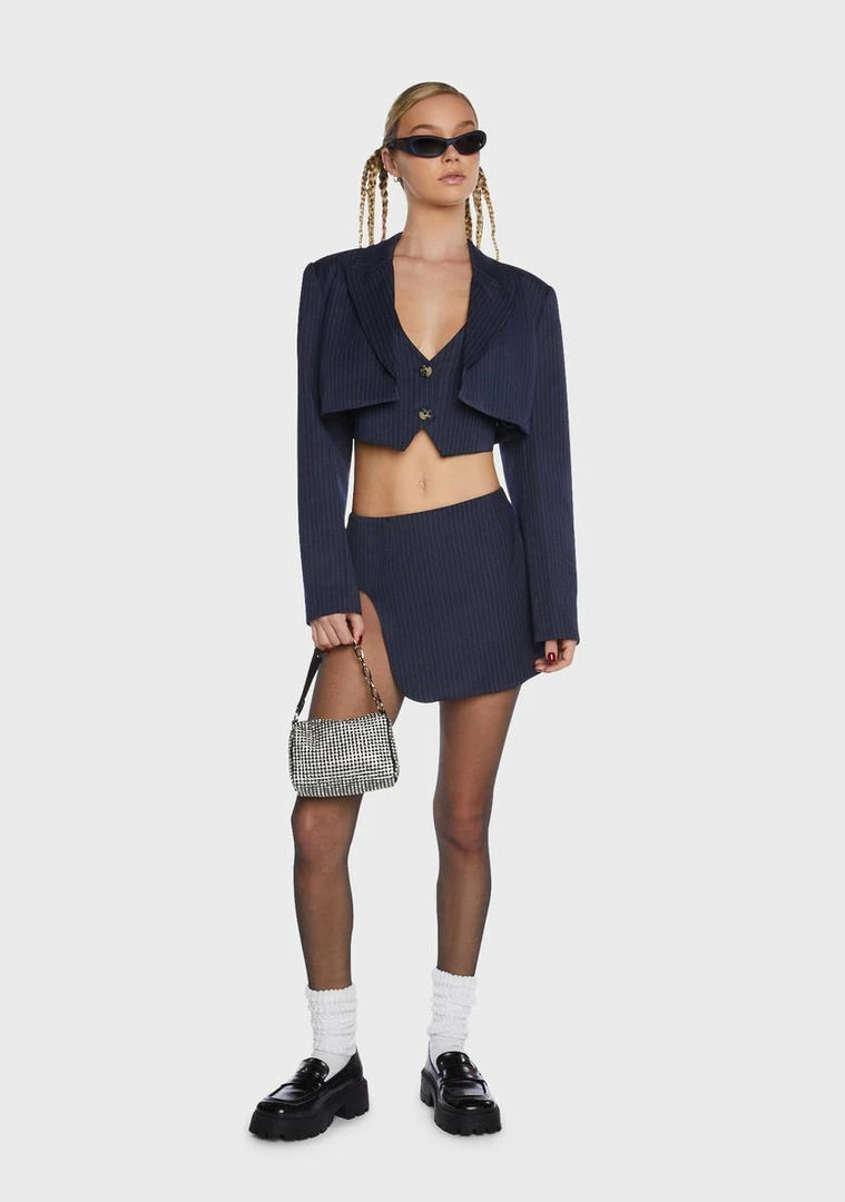 BY DYLN Zayne Pinstripe Vest