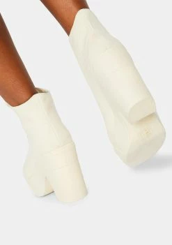 Dirty Laundry Off White Campus Queen Booties Boots & Booties