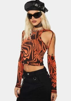 Basic Pleasure Mode Dress Blouses Titan Wrap Cut Out Top