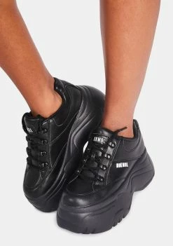 NOKWOL Platforms Black Scripter Platform Sneakers