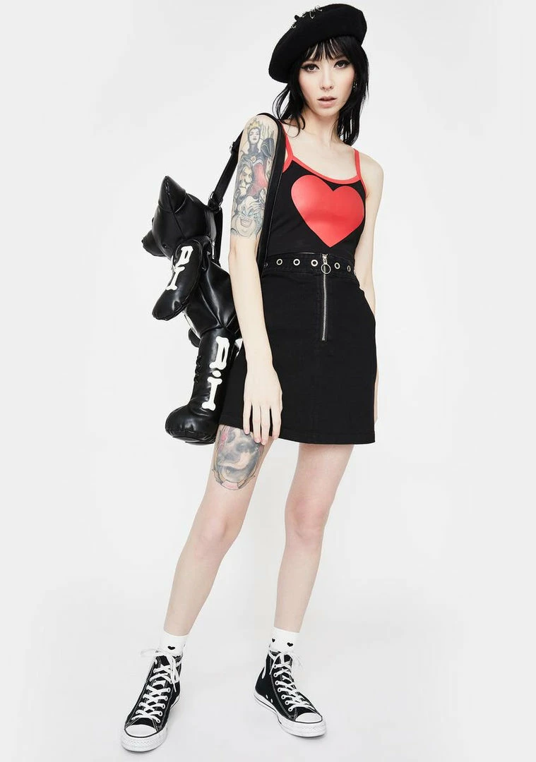 Jawbreaker Wild West Eyelet Denim Skirt Bottoms