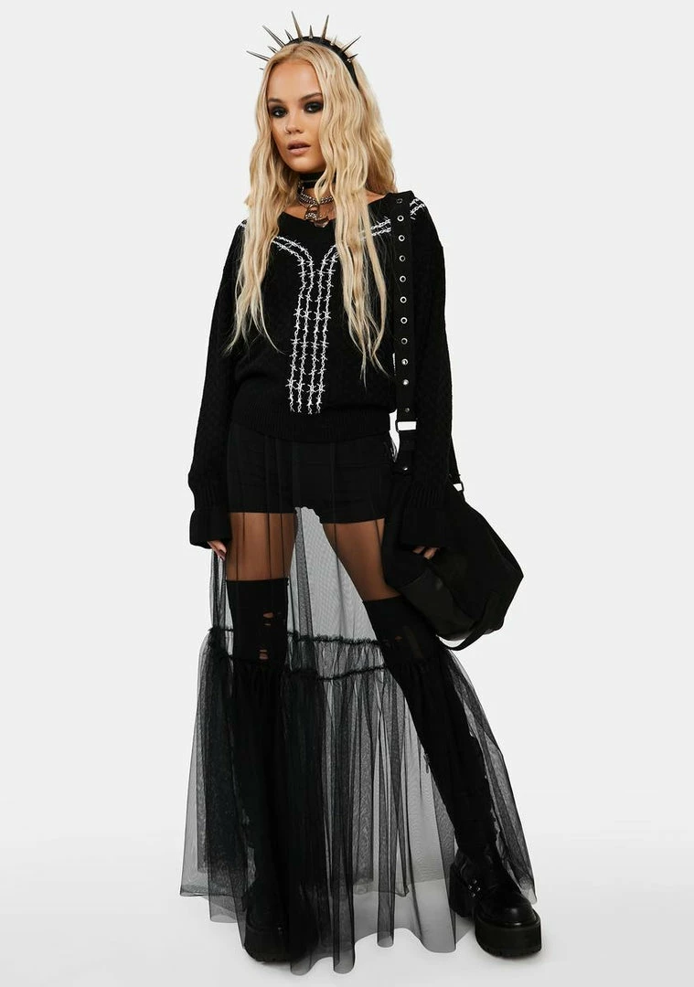 Jawbreaker Barbed Wire Oversized Sweater