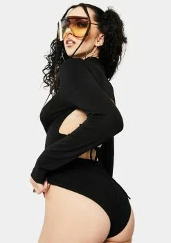 BY DYLN Parker Long Sleeve Bodysuit Tops