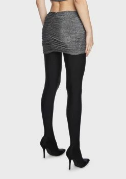 BY DYLN Ivy Ruched Mini Skirt