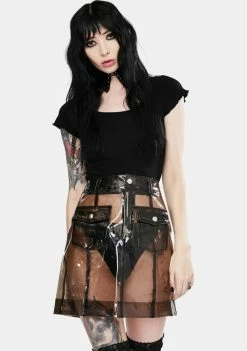 Jawbreaker Bottoms Plastic Fantastic Vinyl Skirt