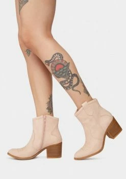 Dirty Laundry Blush Unite Cowboy Boots Boots & Booties