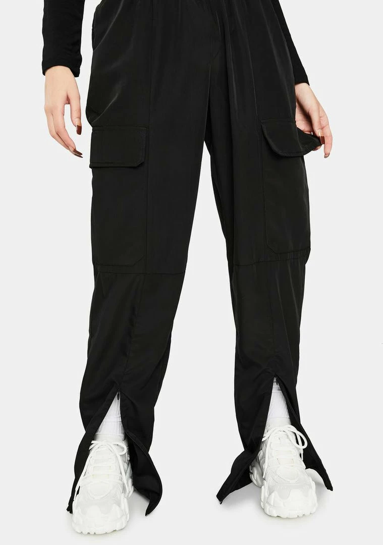BY DYLN Black Josephine Track Pants Bottoms