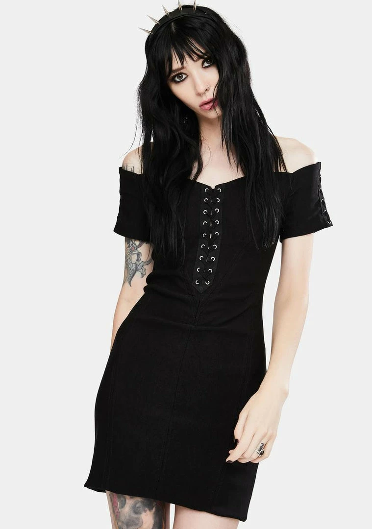 Jawbreaker Dresses Bengaline Lacing Mini Dress