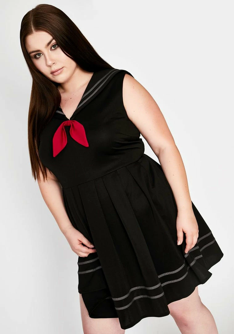 Jawbreaker Plus Sailor Goth Mini Dress