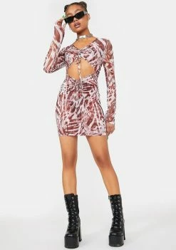 BY DYLN Romeo Mesh Cut Out Dress Dresses