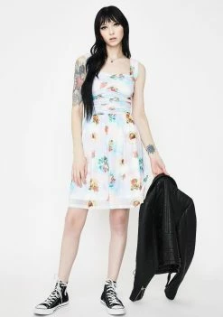 Jawbreaker Cherub Cat Chiffon Skater Dress