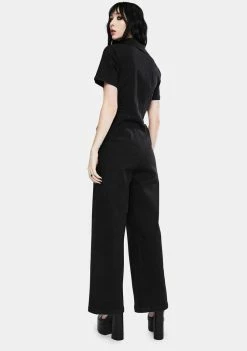 Jawbreaker No Heart Denim Jumpsuit Jumpsuits & Rompers