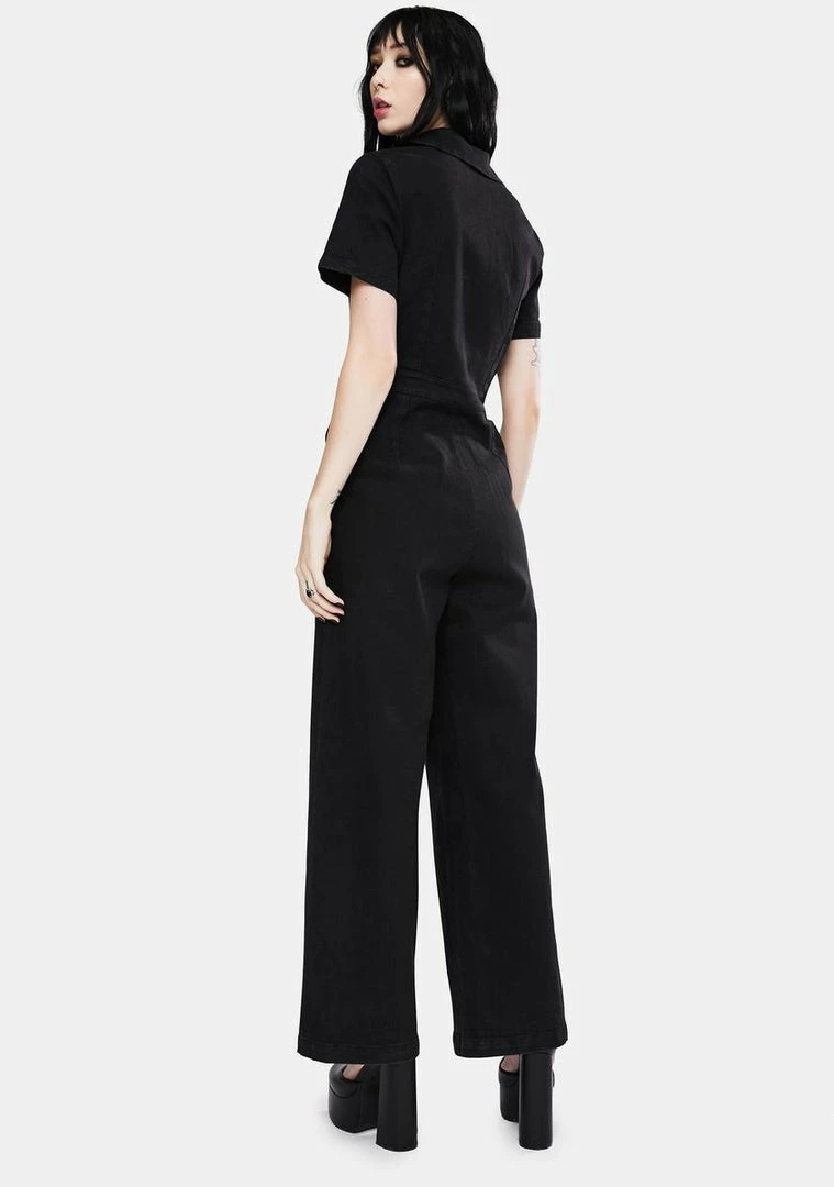 Jawbreaker No Heart Denim Jumpsuit Jumpsuits & Rompers